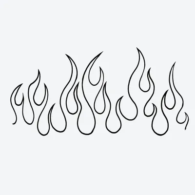 Значок эскиза пламени огня нарисованный рукой Иллюстрация вектора -  иллюстрации насчитывающей икона, линейно: 115075860