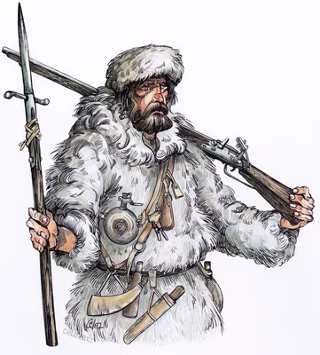 Портрет северного охотника 18 века | Пикабу