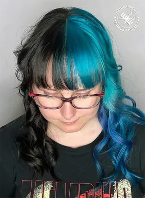 Покраска волос двумя цветами