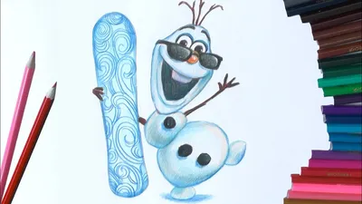 Как нарисовать Олафа из мультфильма Холодное Сердце! How to Draw Olaf from  Frozen | Art School - YouTube