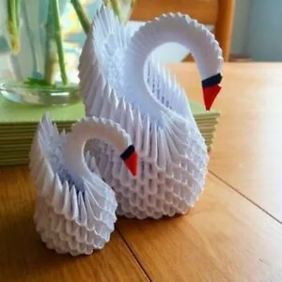 Оригами лебедь из модулей пошагово | Origami design, Origami swan, 3d  origami swan