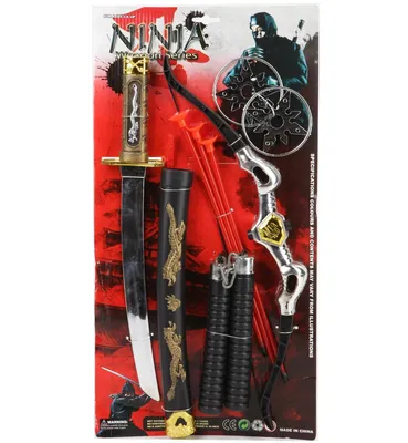 Набор оружия Ниндзя кинжал, саи, лук, 3 стрелы - купить с доставкой по  выгодным ценам в интернет-магазине OZON (340602704)