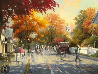 Картина Осень в старом городе (ул. Пушкина), художник Алексей Ефремов