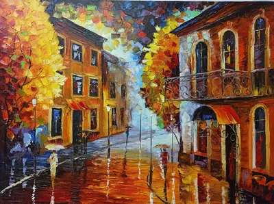 в городе осень» картина Савченко Алексея маслом на холсте — купить на  ArtNow.ru