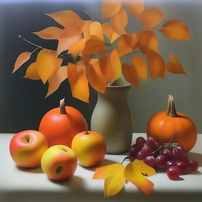 Осенний натюрморт, рисунок» — создано в Шедевруме