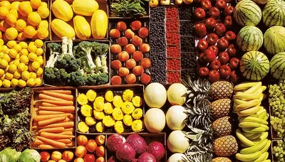 изображение фруктов и овощей на белом фоне Стоковое Изображение -  изображение насчитывающей изображение, плодоовощи: 159083047