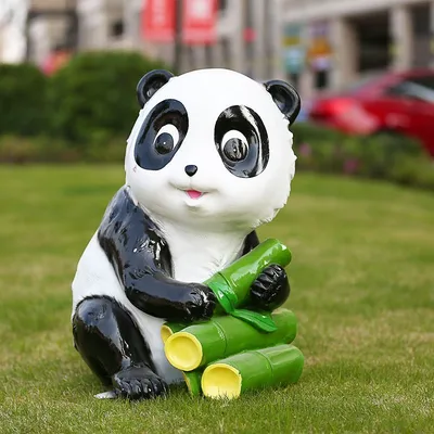 Милая мультяшная панда с большимм …» — создано в Шедевруме