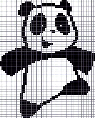 Рисунок панды по клеточкам для вязания (46 фото) » рисунки для срисовки на  Газ-квас.ком