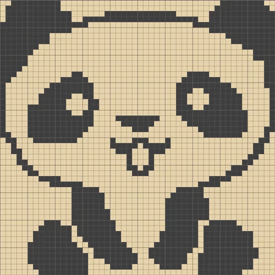 Рисунки по клеточкам панда (22 фото) » Рисунки для срисовки и не только