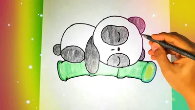 Панда нарисовать карандашом (46 шт)