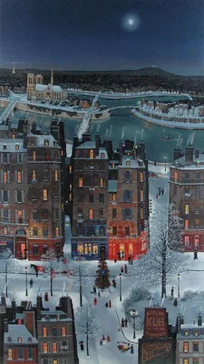 Картина маслом Париж. Зима в Париже – заказать на Ярмарке Мастеров –  KITNSBY | Картины, Кемерово