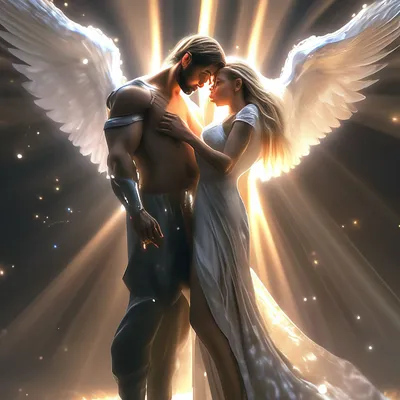 Ангел мужчина стоит за ангелом …» — создано в Шедевруме