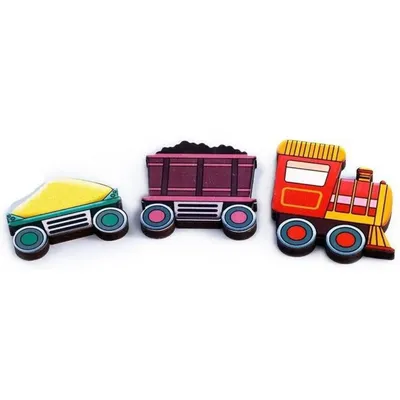 Паровозик, с вагончиками, в коробке 30х9,5х7,5 см,\"Kid cars\", Тигрес –  купить оптом в интернет-магазине optom-k.com