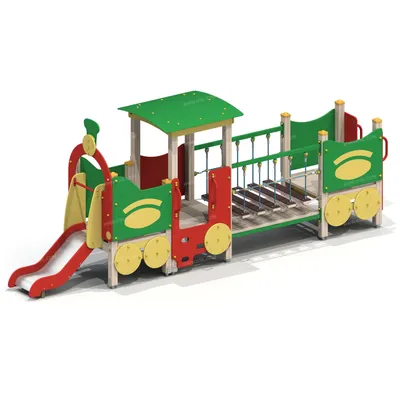 004422 - Детский игровой комплекс «Паровозик с вагончиком» для детской  площадки
