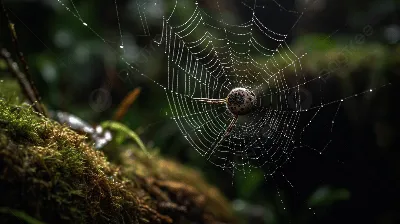 паутина с пауком в стиле бумажного искусства, Веселье, силуэт, насекомое  фон картинки и Фото для бесплатной загрузки