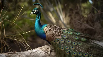 В барнаульском зоопарке показали павлина с распустившимся хвостом