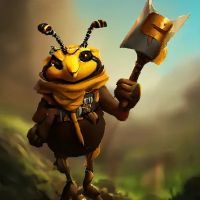 Мультфильм Счастливый Пчела Логотип, Графические шаблоны - Envato Elements
