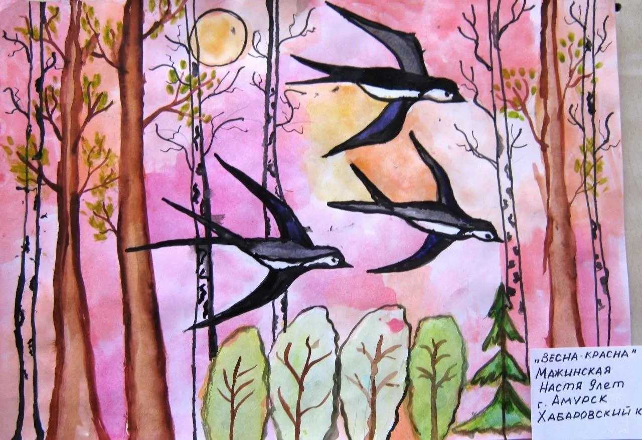 Рисование весенних птиц. Весенние рисунки для срисовки. Перелетные птицы весной картинки для детей