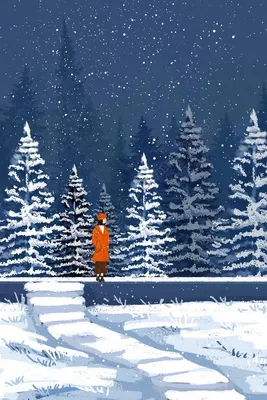 Первый снег... - Зима - Повседневная анимация - Анимация - SuperGif