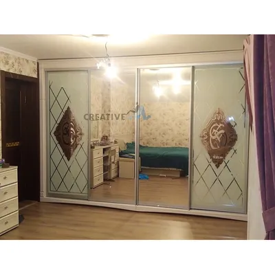 Шкафы-купе с пескоструйным рисунком на дверях купить недорого в Москве