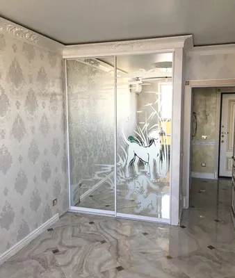Рисунки на шкафы купе пескоструй на зеркале на заказ в Москве