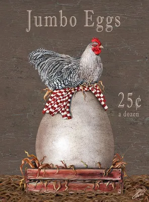 JUMBO EGGS BY GLORIA WEST | Курица в искусстве, Рисунки петухов, Декупаж