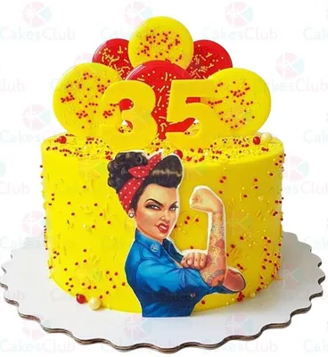 Торт в стиле Пин ап для женщины 20075319 стоимостью 12 200 рублей - торты  на заказ ПРЕМИУМ-класса от КП «Алтуфьево»
