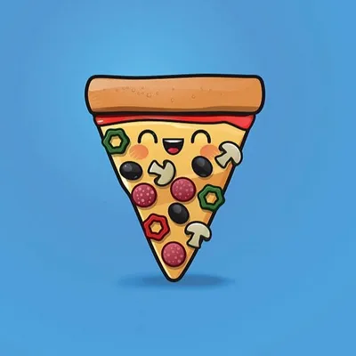 Рисунок пицца круглая - 54 фото