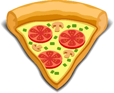 Печальная Наклейка Мультяшной Пиццы Векторное изображение ©lineartestpilot  248720154