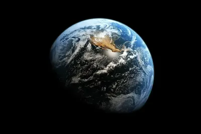 3d визуализация: вид восхода из космоса на планете земля | Премиум Фото