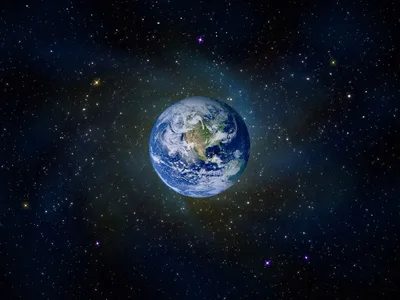 Фотообои \"Вид из космоса на планету Земля\" - Арт. 200095 | Купить в  интернет-магазине Уютная стена