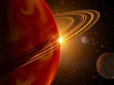Планета Сатурн в космосе, чёрный …» — создано в Шедевруме