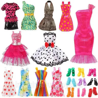 Аксессуары для кукол, фиолетовая Радужная одежда, платье для куклы Барби,  платье с домом вечерние платья, короткие платья для куклы BJD | AliExpress