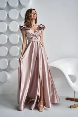 Розовое блестящее платье на свадьбу Sellini Anama | Купить вечернее платье  в салоне Валенсия (Москва)