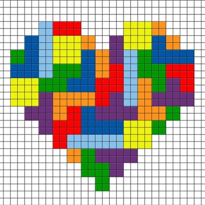 Рисунки по клеточкам цветные (20 фото) » Рисунки для срисовки и не только