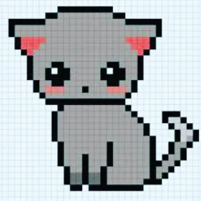 Кошка пиксель арт - 31 фото
