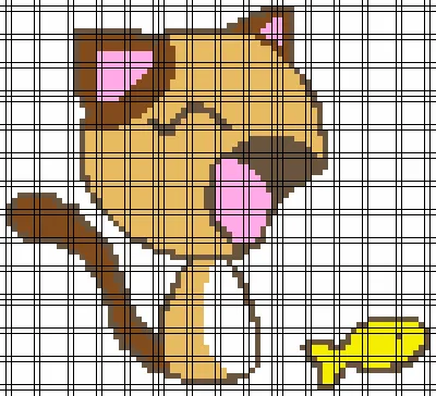Как Рисовать Котенка - Рисунки по клеточкам ♥ How To Draw a Cat - Pixel art  - YouTube
