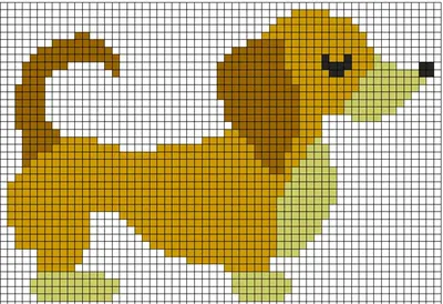Рисунки по клеточкам собаки (19 фото) » Рисунки для срисовки и не только