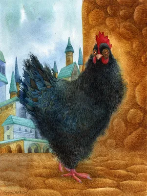 Иллюстрация Черная курица или подземные жители в стиле книжная