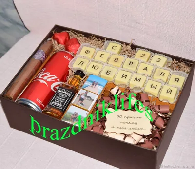 Подарок в коробке на 23 февраля, Коробочка для мужчины – заказать на  Ярмарке Мастеров – HI5L9BY | Подарочная упаковка, Москва