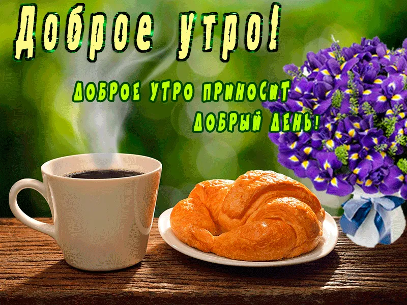 Доброе утро приносит добрый день | Доброе утро, Открытки, Картинки