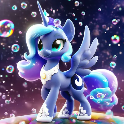 Фигурка Пони - Принцесса Луна светящиеся, синяя - купить с доставкой по  выгодным ценам в интернет-магазине OZON (354478669)
