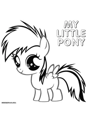 Раскраска - Мой маленький пони - Cutie Mark Crew - Милашка Эпплджек |  MirChild