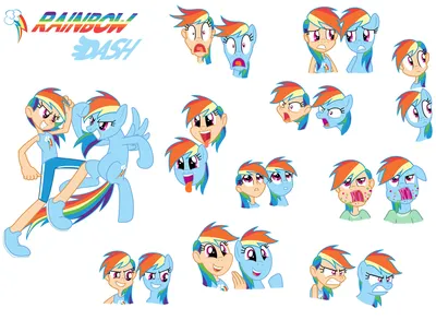 Rainbow dash coloring page - Busy Shark