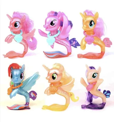 Коллекционный набор 'Сверкающие большая пони-русалка Пинки Пай и крокодил'  (Seapony - Pinkie Pie), эксклюзивный выпуск, из серии 'My Little Pony в  кино', My Little Pony, Hasbro [C3190]