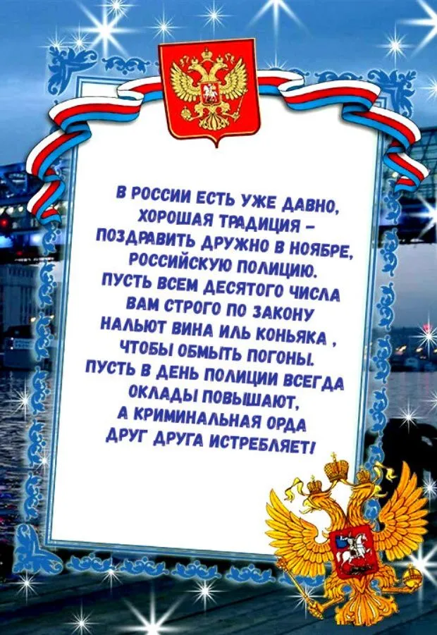 День полиции - 10 ноября. Сильные поздравления в прозе, стихах и смс | Алтапресс — news | Дзен