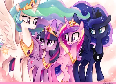 Twilight Sparkle (Твайлайт Спаркл) :: cadence :: Princess Luna (принцесса  Луна) :: Princess Celestia (Принцесса Селестия) :: royal :: mane 6 :: mlp  art :: my little pony (Мой маленький пони) ::