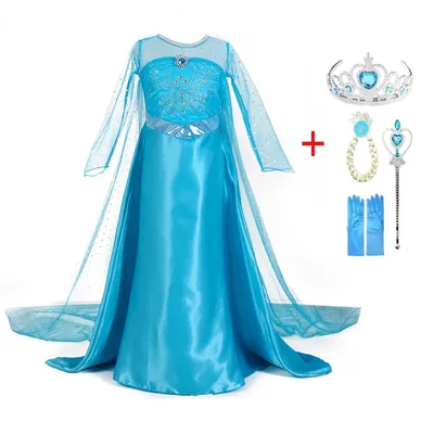 Новогоднее платье \"принцессы Эльзы\" купить по низким ценам в  интернет-магазине Uzum (695369)