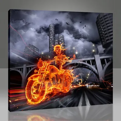 Скачать обои \"Призрачный Гонщик (Ghost Rider)\" на телефон в высоком  качестве, вертикальные картинки \"Призрачный Гонщик (Ghost Rider)\" бесплатно