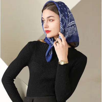 Цена на Женский шелковый платок с принтом (бордо) в Alis-shop Accessories -  1357132209